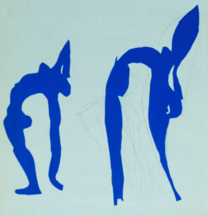 Lithograph Henri Matisse Acrobats paper cut 1958