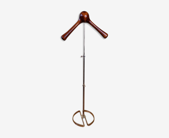 Portemanteau design "molécule" en métal et bois réglable