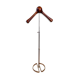 Old coat rack design "molecule" in metal and wood adjustable