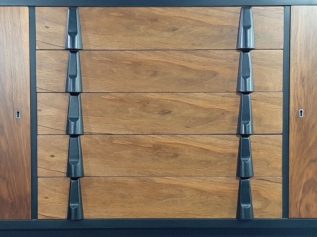 Enfilade in Walnut design Raymond Halas, Polish Vintage 1960s