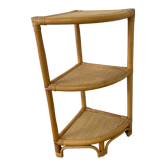 Etagère d'angle en rotin