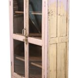 Antique Burmese teak display cabinet