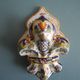 Old flower vase wall earthenware Desvres Fourmaintraux wall vase