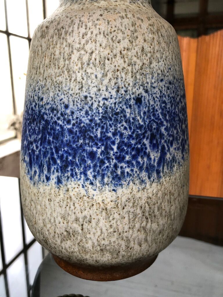 Speckled blue Scheurich vase