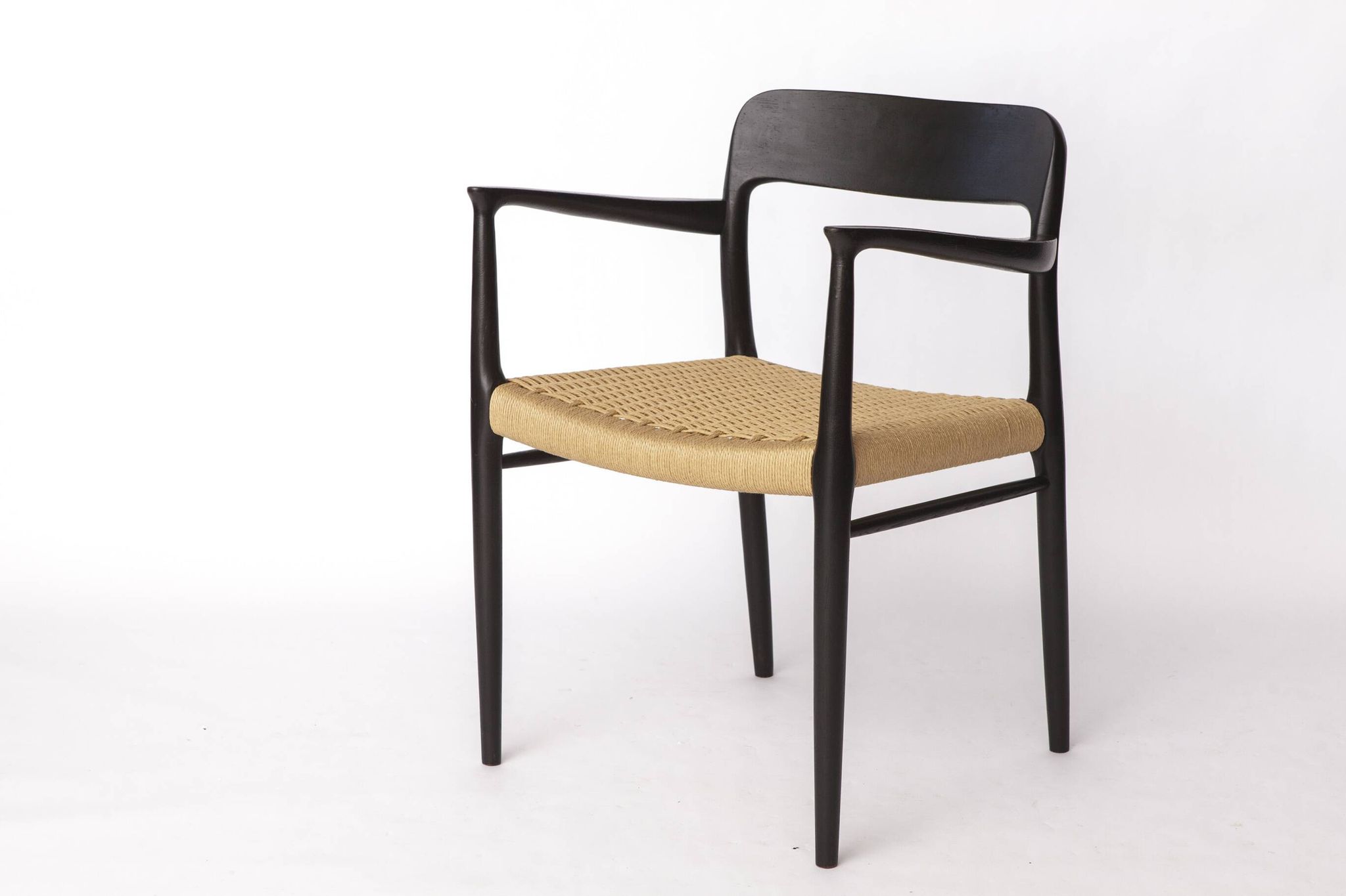 Niels Otto Møller Armchair Black 1960s – Danish Mid-Century Chair Model 56