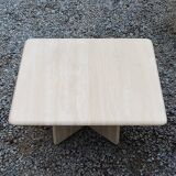Set of 3 travertine trundle coffee tables from the 70s