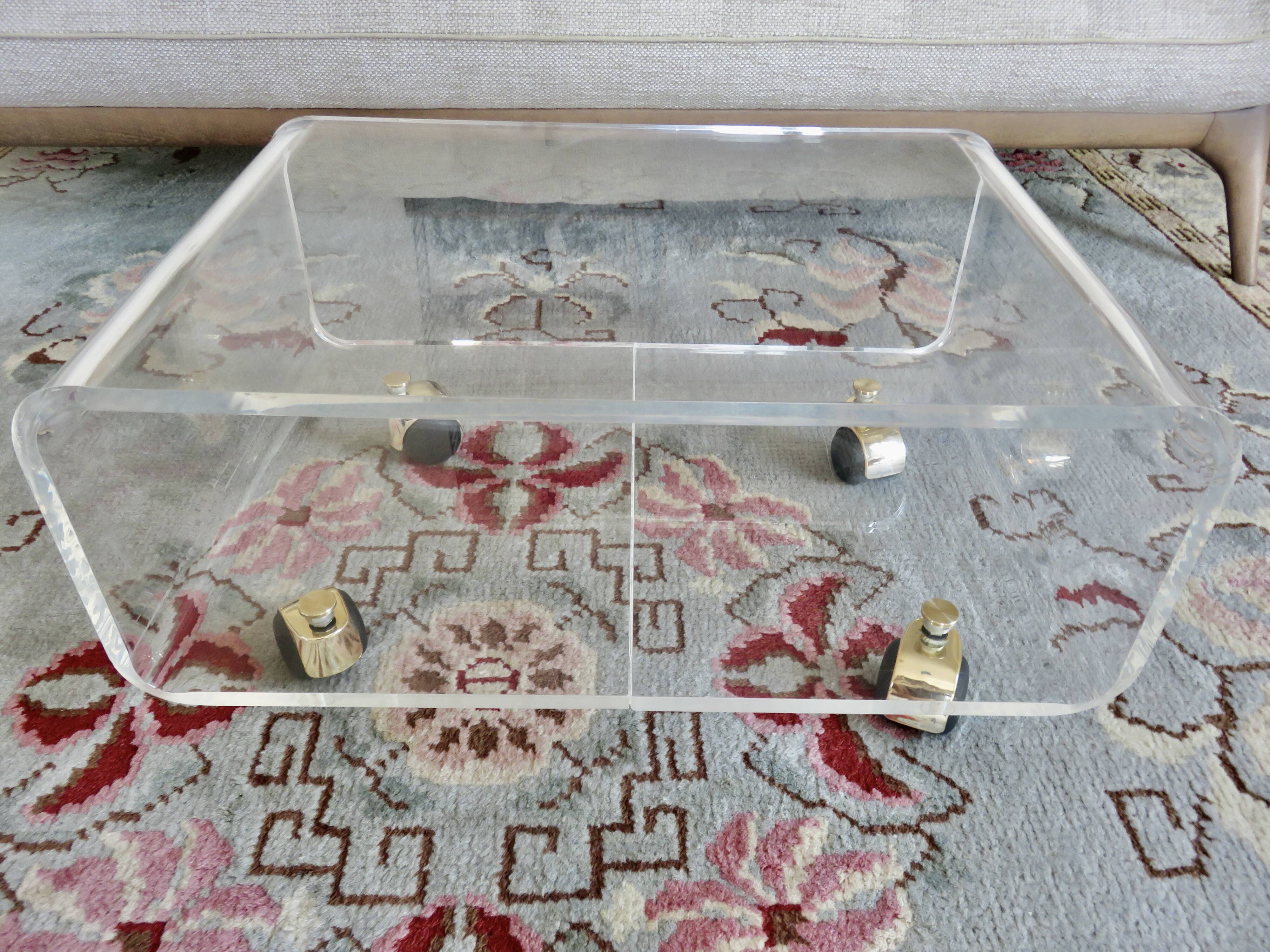 Plexiglas coffee table, David Lange, "The Invisibles of the Marais", 1970