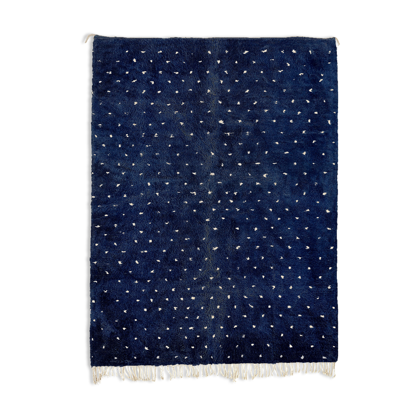 Modern Moroccan carpet dark blue