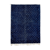 Modern Moroccan carpet dark blue