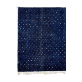 Modern Moroccan carpet dark blue