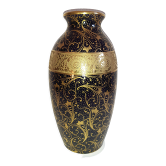 Double hand-gilded vase