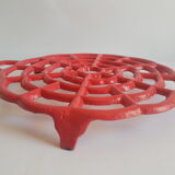 Dessous de plat fonte rouge ancien vintage