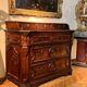 Rome-Vatican Baroque Walnut Chest of Drawers with Bronze Handles, 1600s