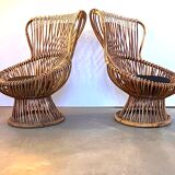 Pair of "Margherita" armchairs by Franco Albini edit by Bonacina