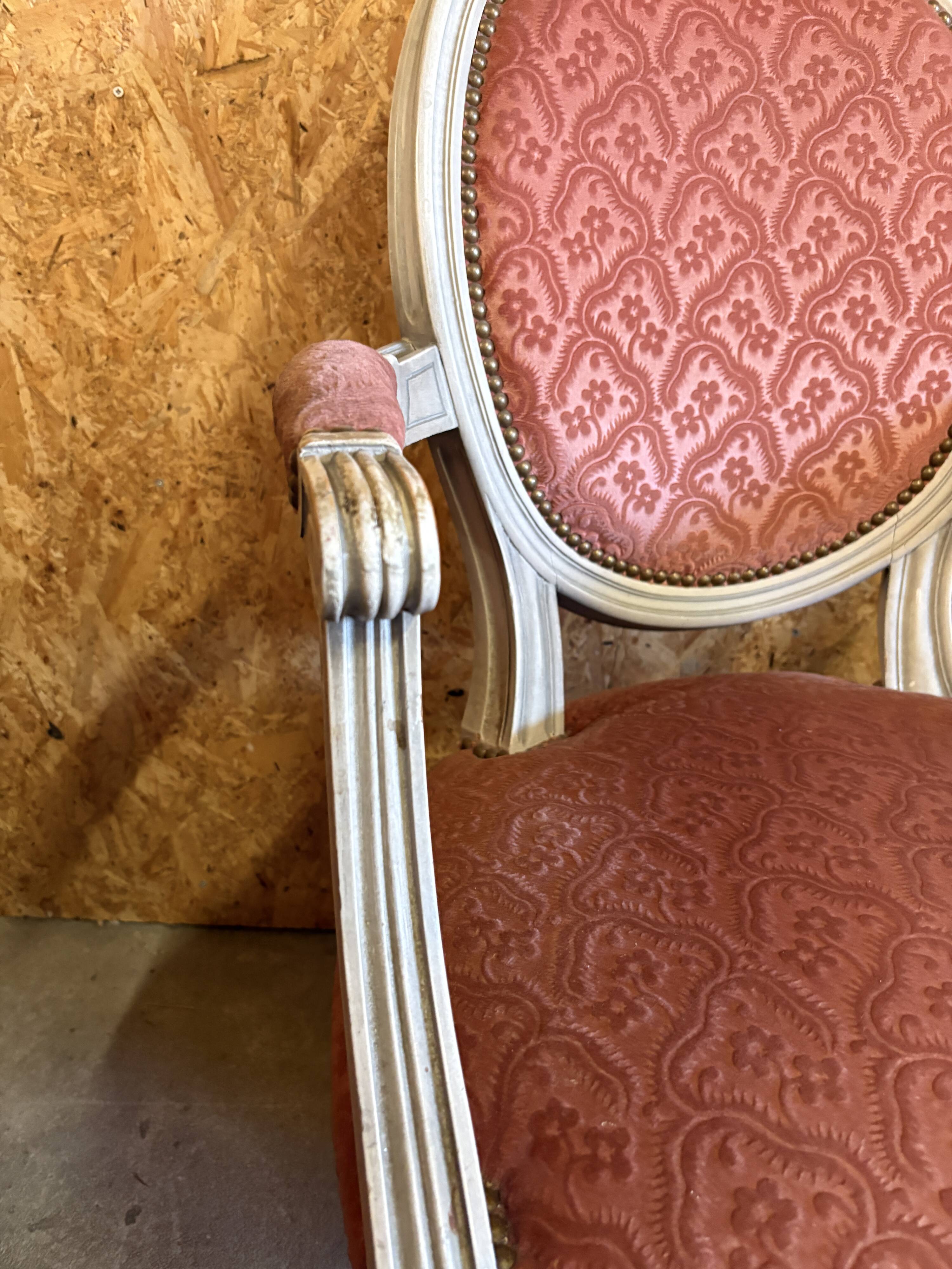Pair of medallion armchairs