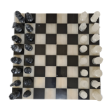 Black and white marble chess