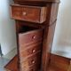 Antique sideboard with 1 drawer and 1 trompe l'oeil drawer door