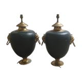 Paire de pieds de lampes anciens
