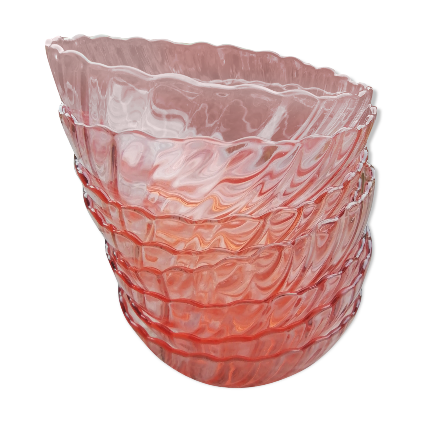 Rosaline pink glass cups