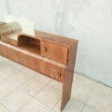 Art deco headboard in walnut bramble