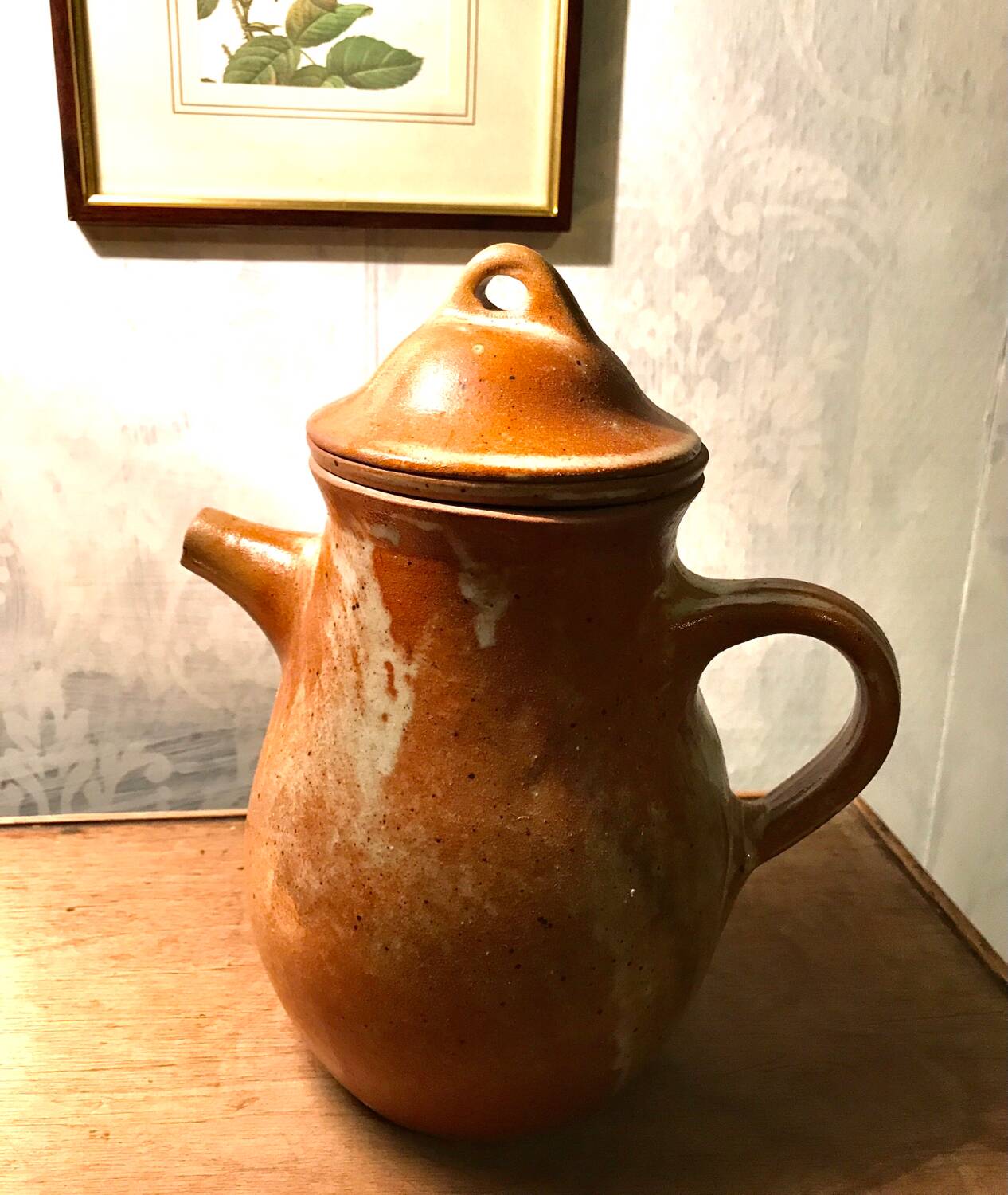 Mallet pottery teapot in Puisaye stoneware