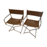 Pair of folding armchairs
