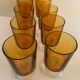 8 orange-yellow glasses Luminarc France