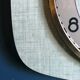 Vintage formica clock silent rectangular wall clock "Manufrance green"