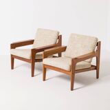 Set of 2 Teak Easy chairs by Arne Wahl Iversen for Komfort, Denmark, 1960s