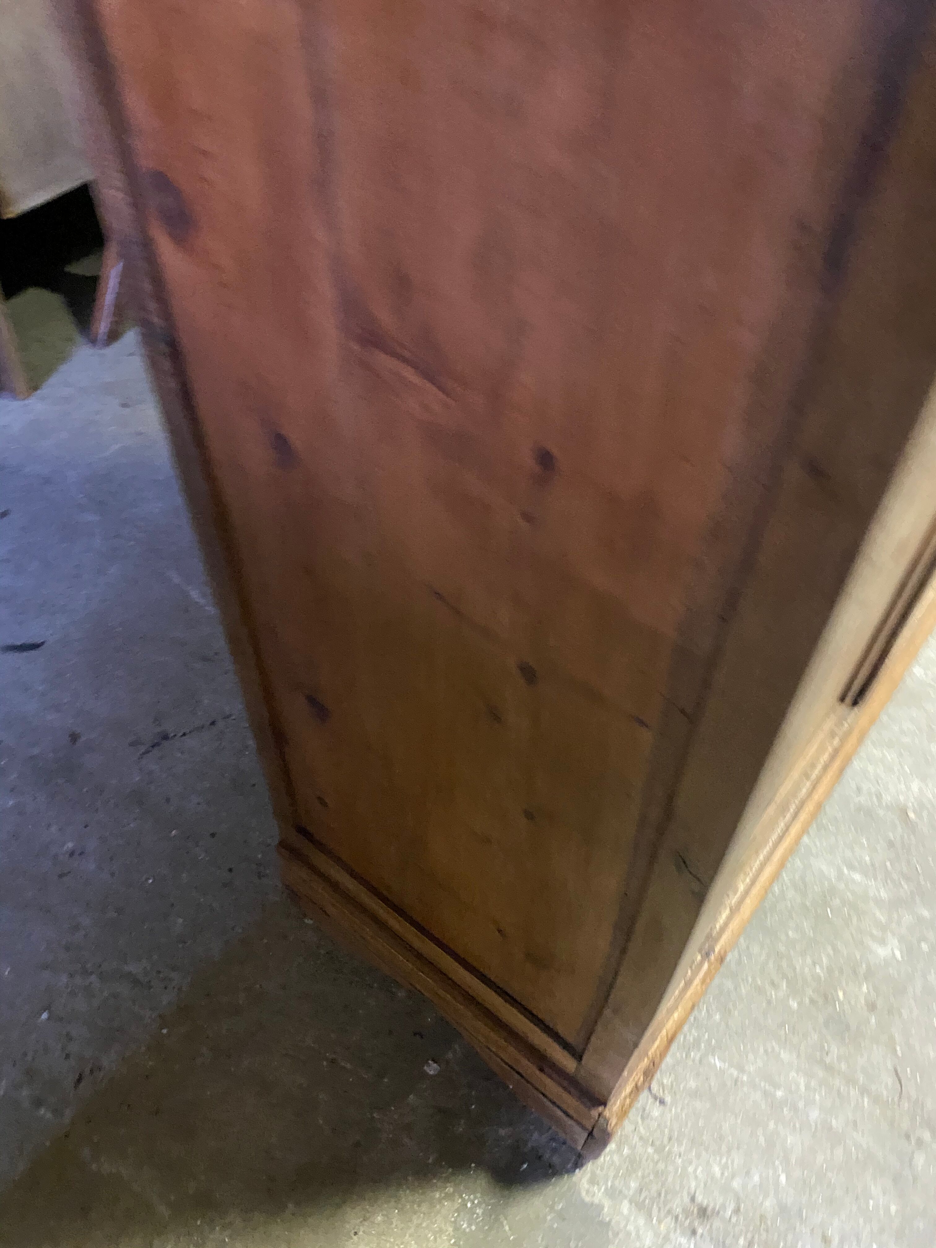 Large old pine cabinet