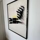 Large abstract expressionist framed painting, signed. Mid to late 20th cent
