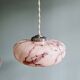 Set of 3 pendants in pink marbled opaline