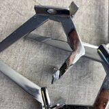 Set of four double hook coat racks in chromed metal