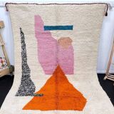 Berber rug in pure wool, colored, size 150 x 250 cm