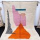 Berber rug in pure wool, colored, size 150 x 250 cm