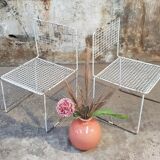 Two vintage metal chairs