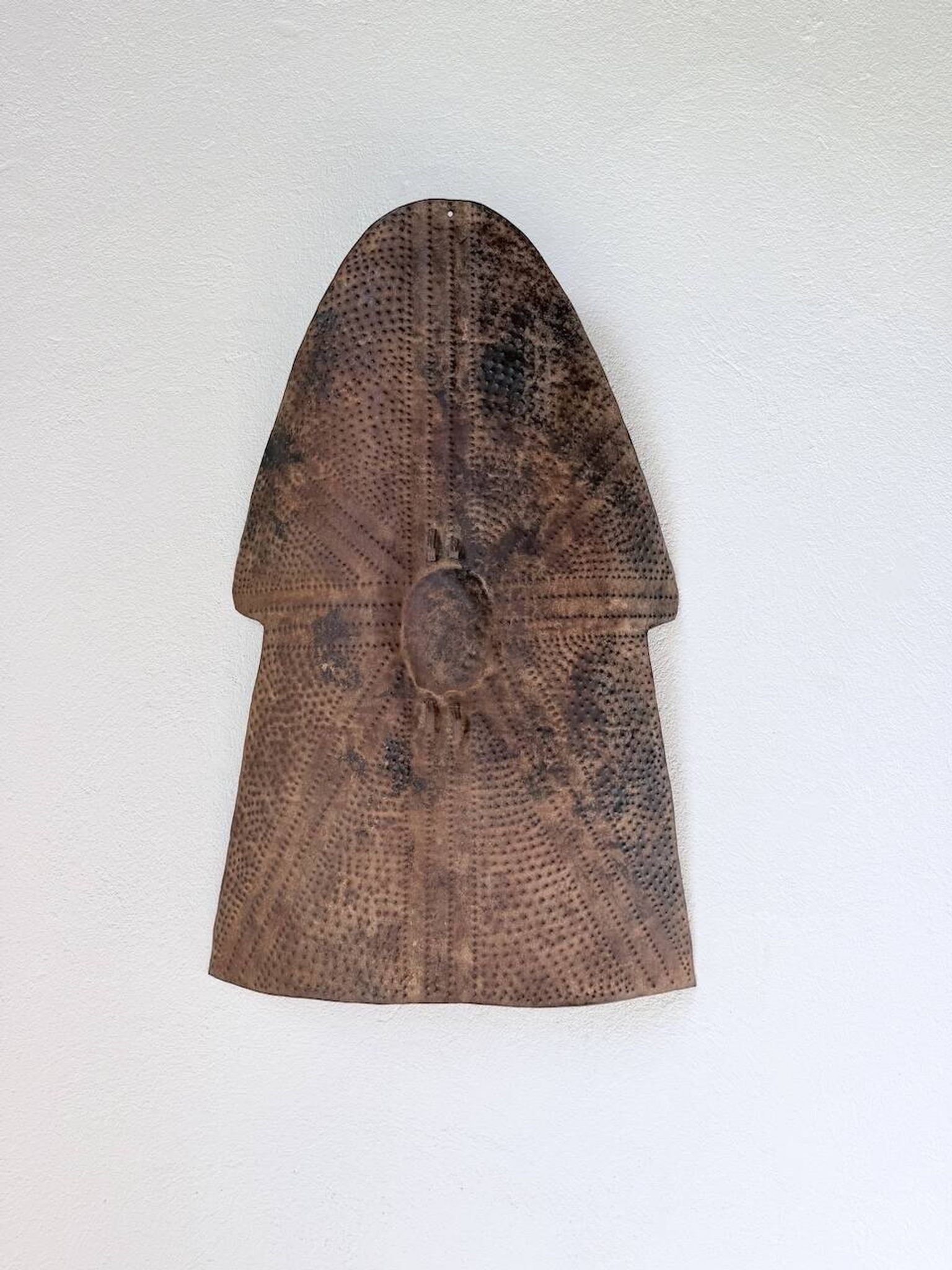 "Glagwa" shield embossed metal Cameroon 20th century