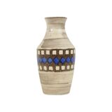 Vintage Bay Vase West Germany Ceramic Beige Brown Blue 619-35