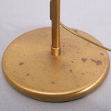 Lampadaire halogène en laiton à bras oscillant années 1980 Allemagne
