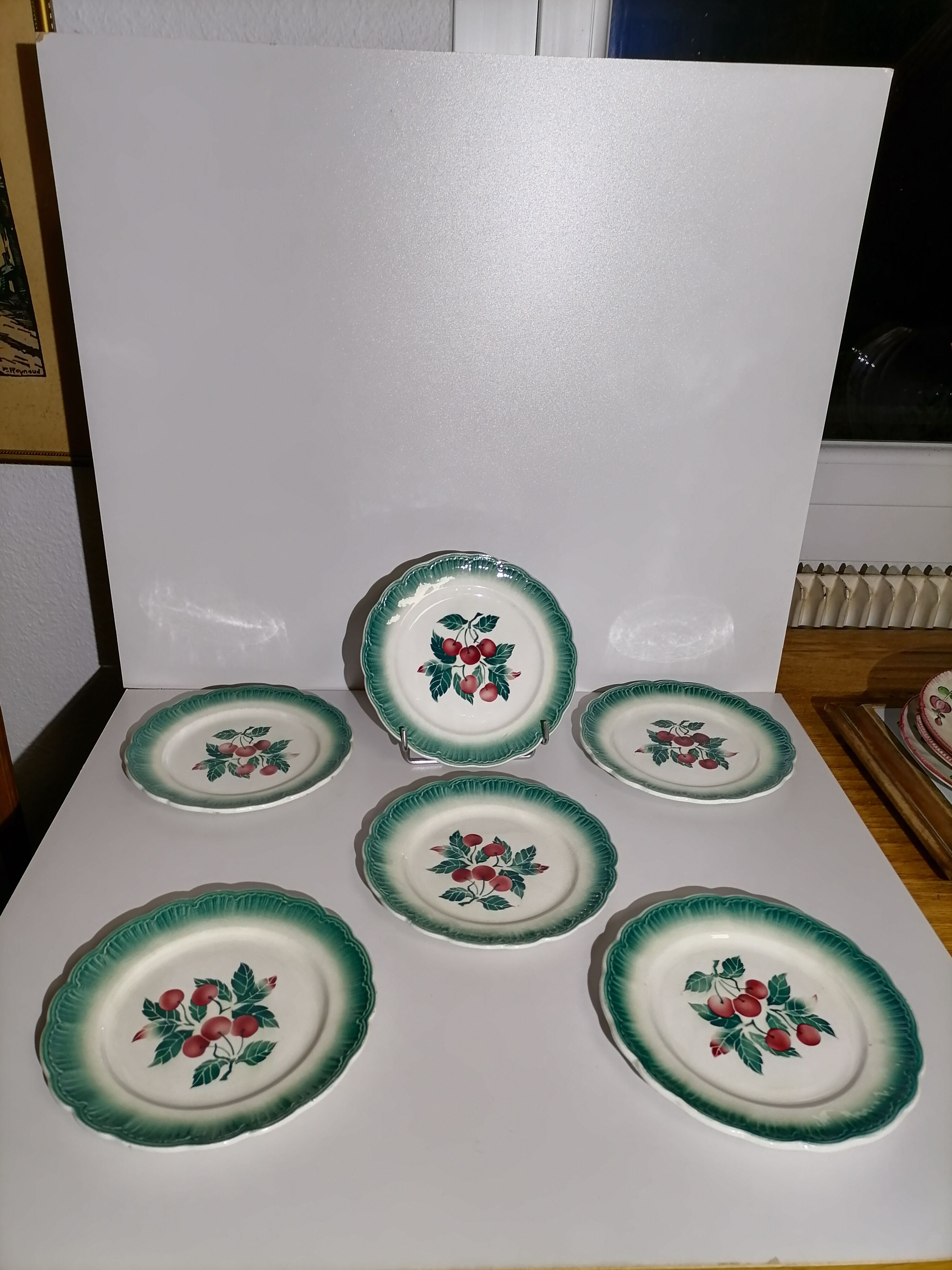Lot assiettes barbotine
