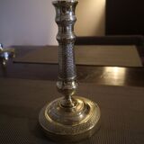 Finely chiseled bronze candle holder - End of 19th century