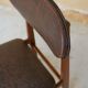 Set of 6 vintage wood and leatherette chairs
