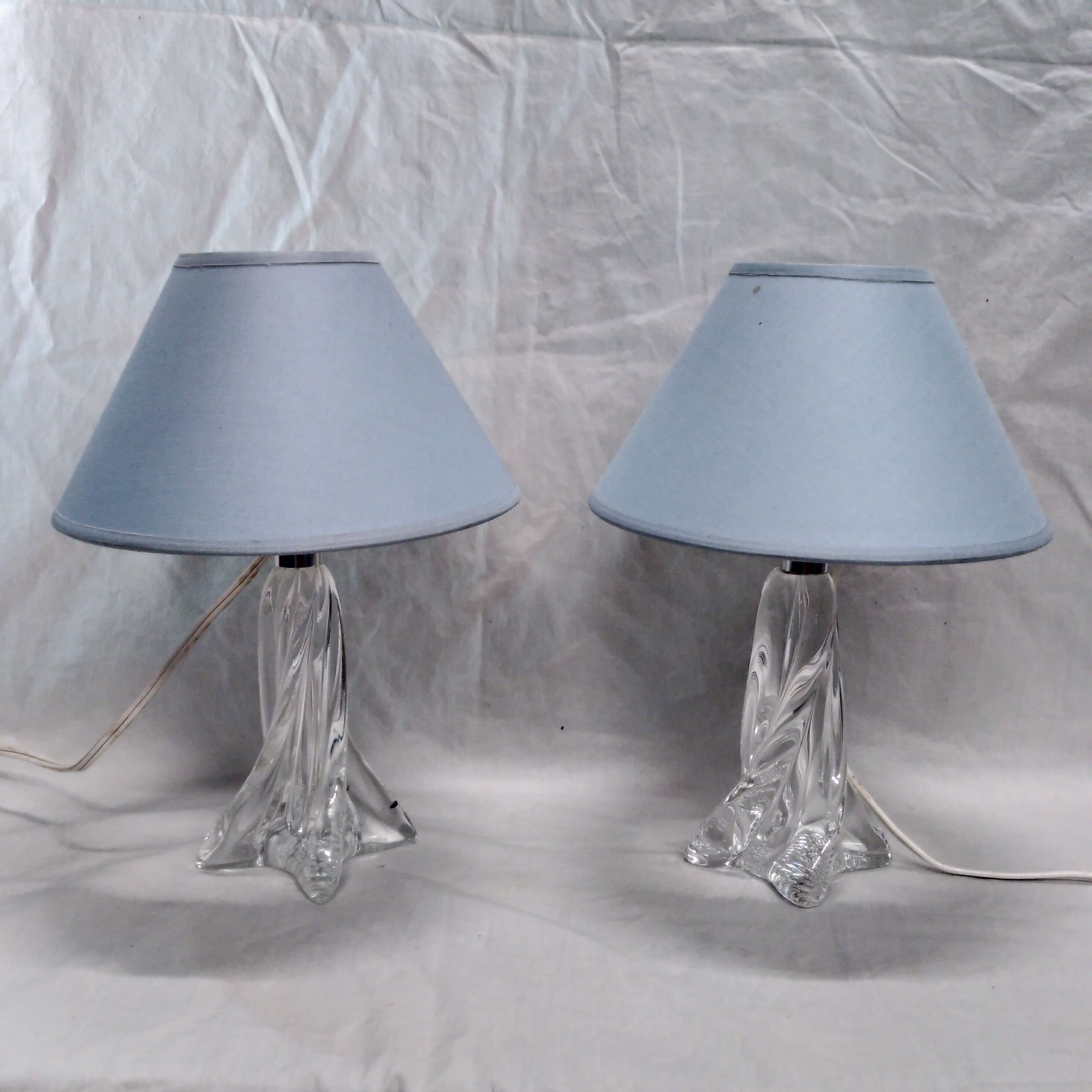 Pair of 1960 crystal lamps