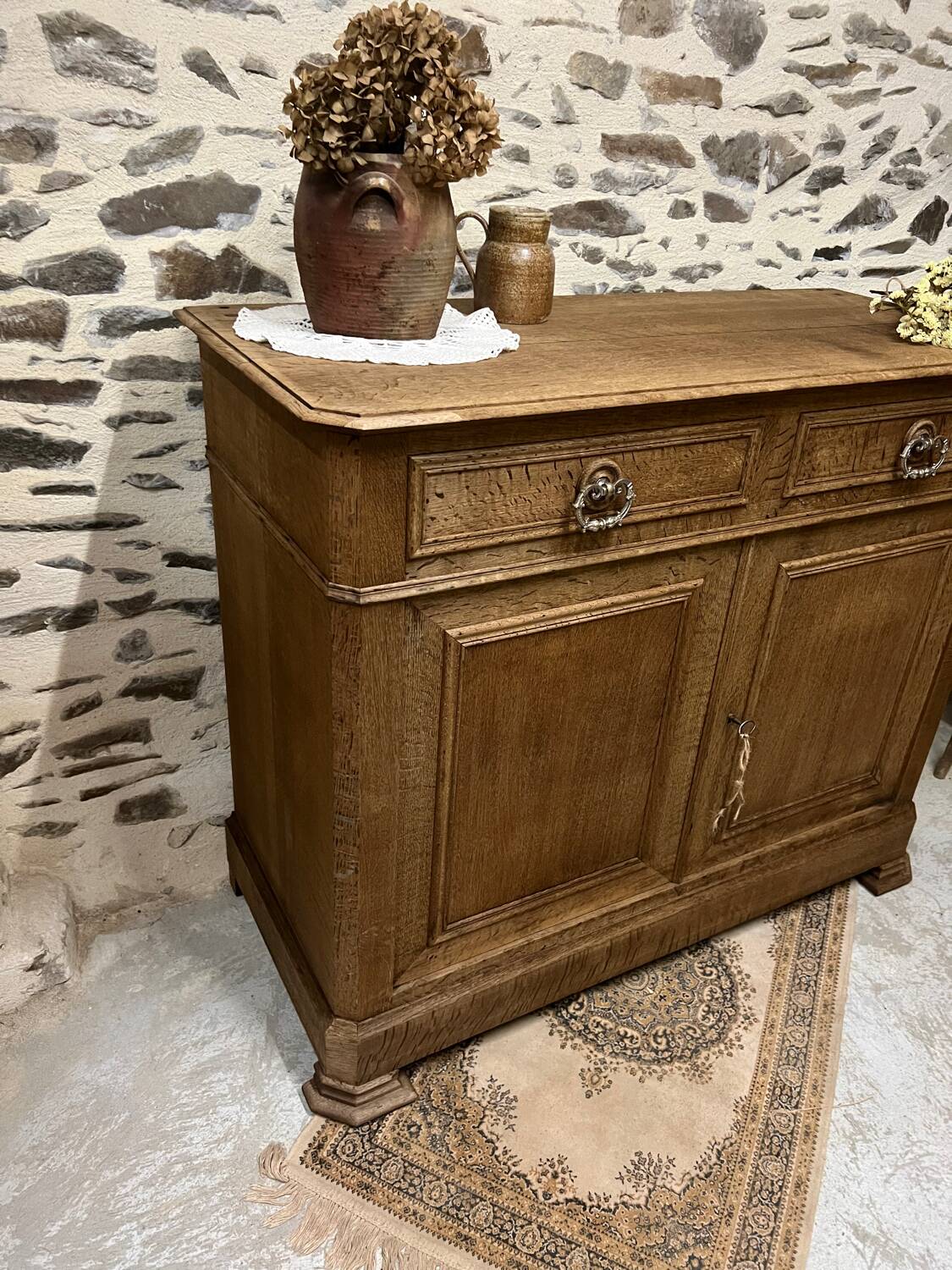 Antique solid wood sideboard