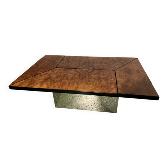 Paul Michel cocktail coffee table in burl wood