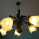 Five Pendant Lights with Frosted White Glass, 1970s