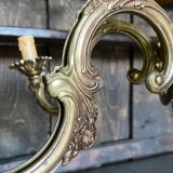 Chandelier 6 lights vintage gilded bronze 70 cms