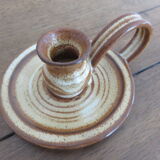 Pair of stoneware candlesticks