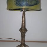 Art Nouveau style lamp 1950 Paris Star Trade Mark and glass paste
