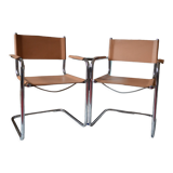 Duo of tubular chairs